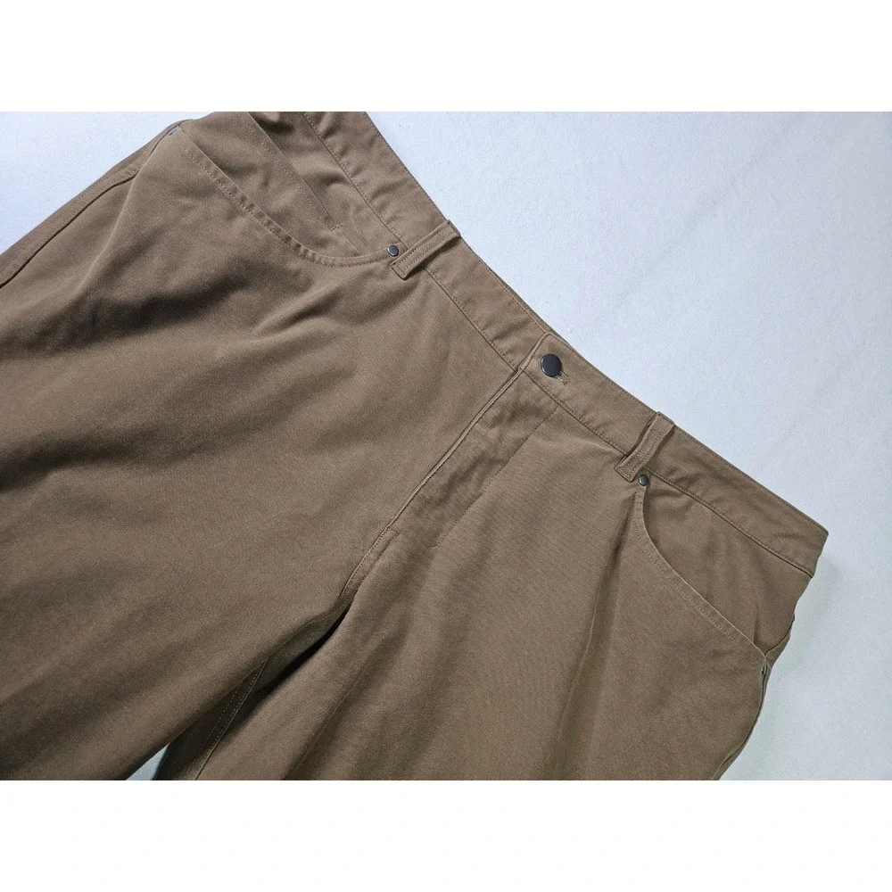 Lululemon ABC Pants Mens 40x32 Brown Slim Straight Technical 5-Pocket Trousers